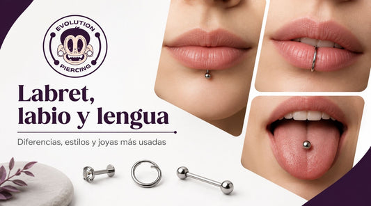 Labret, labio y lengua: diferencias, estilos y tipos de joyas más usados