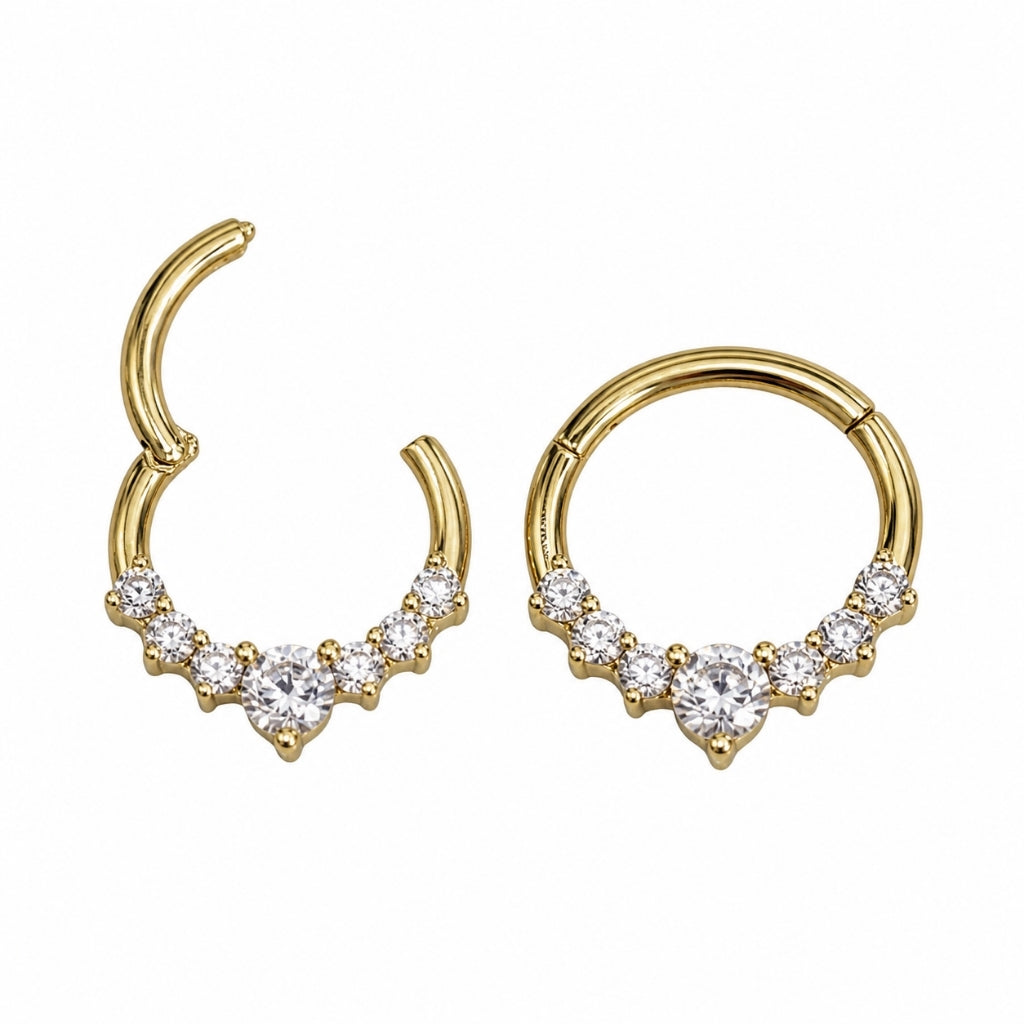 Aro Clicker Oro 18K Para Septum Daith Luxury para Piercing