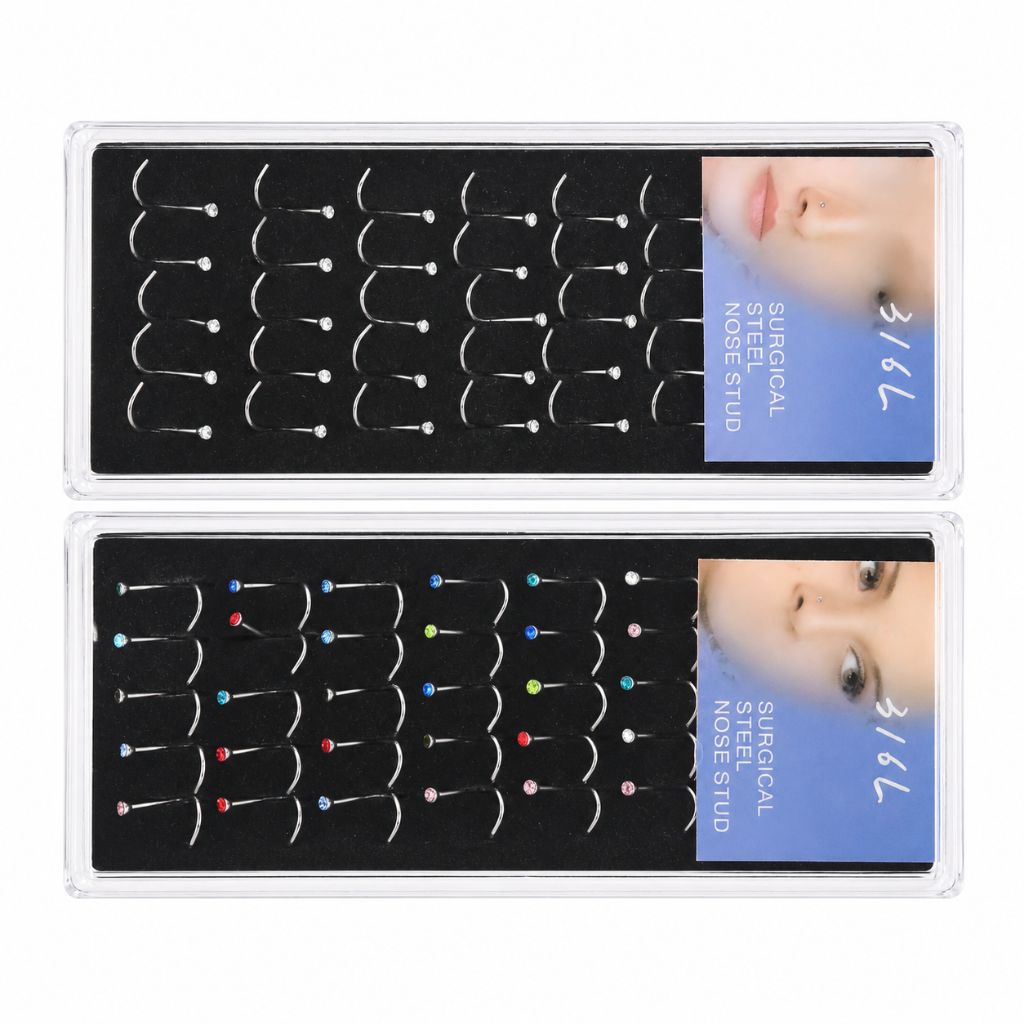 Caja Nostril En Espiral X40 Unidades Zona para Piercing | Evolution Piercing - EP255