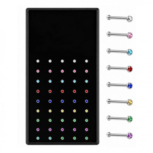 Caja Nostril Recto X 40 Básico | Evolution Piercing - EP04A