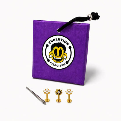 Pack 2 Estrellas + 1 Sol | Piercing Australiano