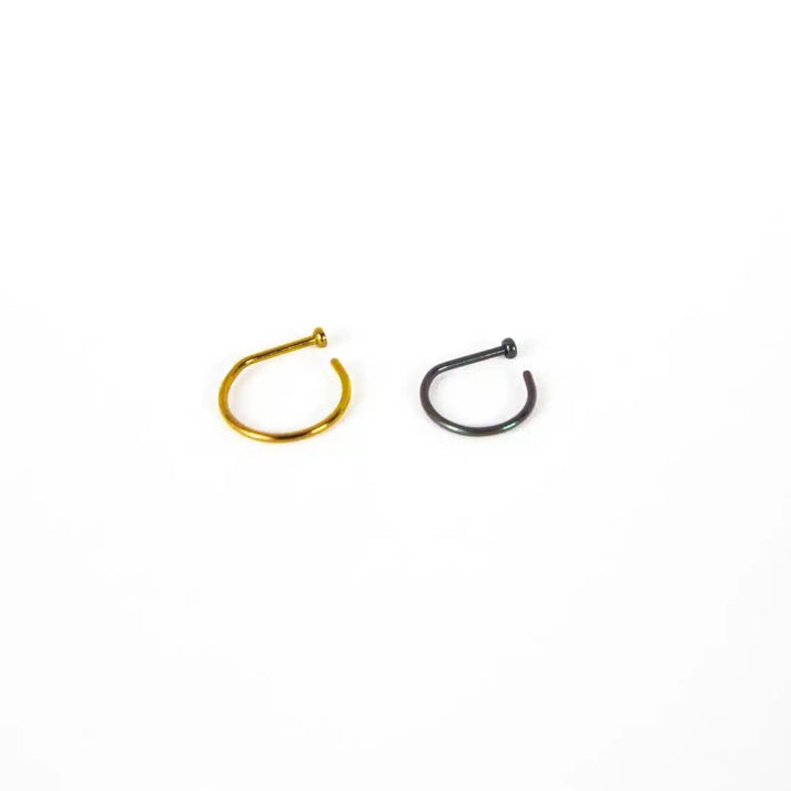 G-ring de titanio para nostril con efecto de aro