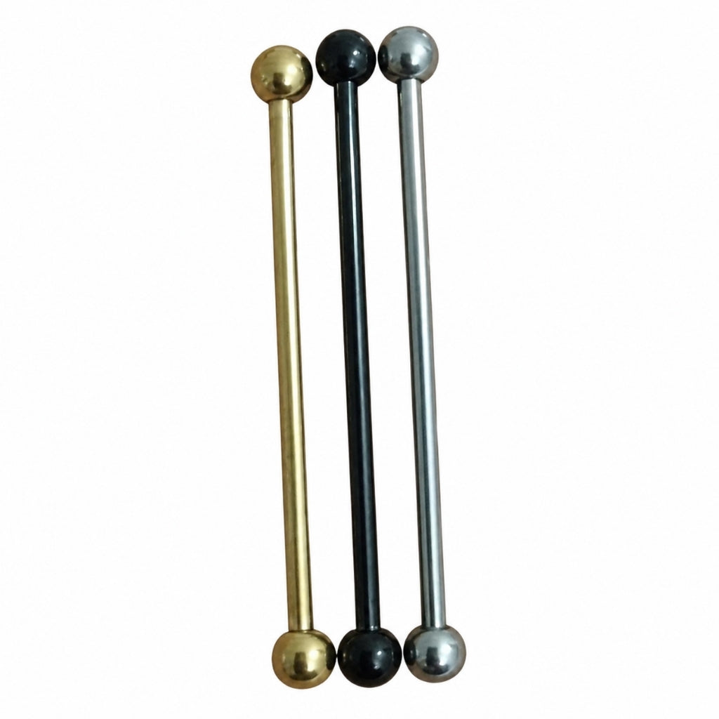 Industrial Básico 316L 16G 14G Dorado, Negro, Azul En Diferentes Largos para Piercing | Evolution Piercing - EP088