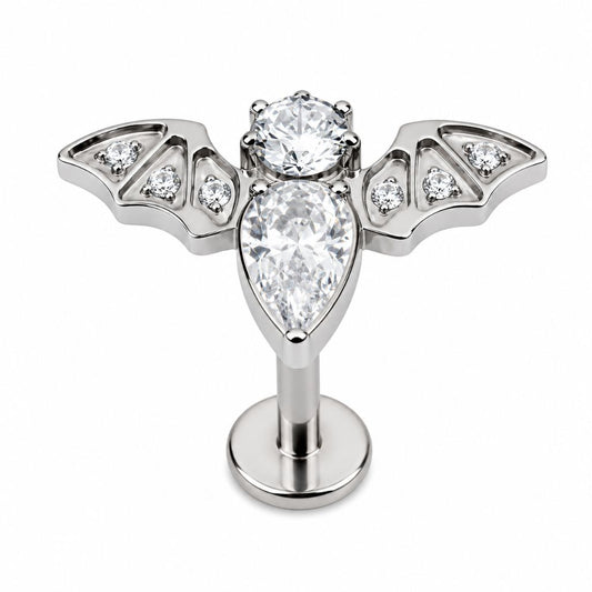 Labret Animal Con Piedras Murcielago A para Piercing | Evolution Piercing - EP269A