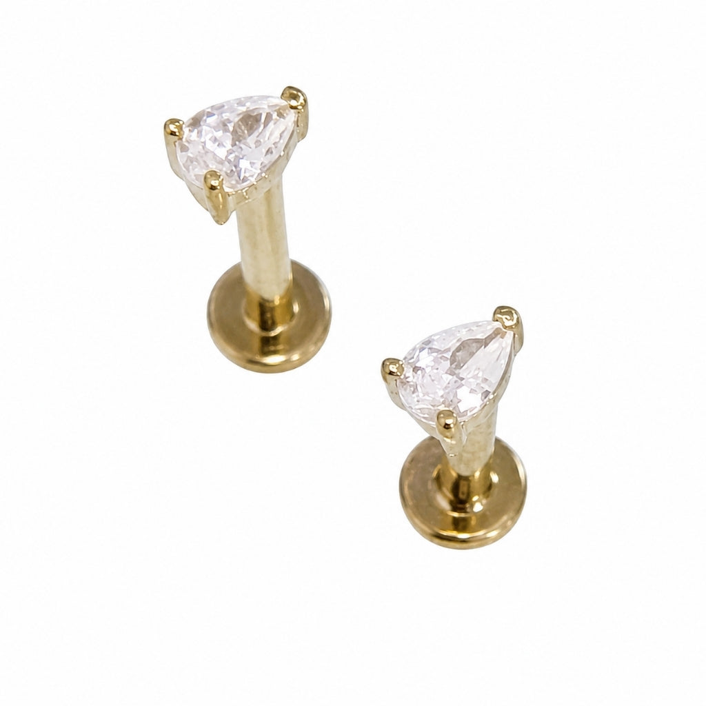 Labret Oro 18K Gota Italy Premium para Piercing | Evolution Piercing - EP734
