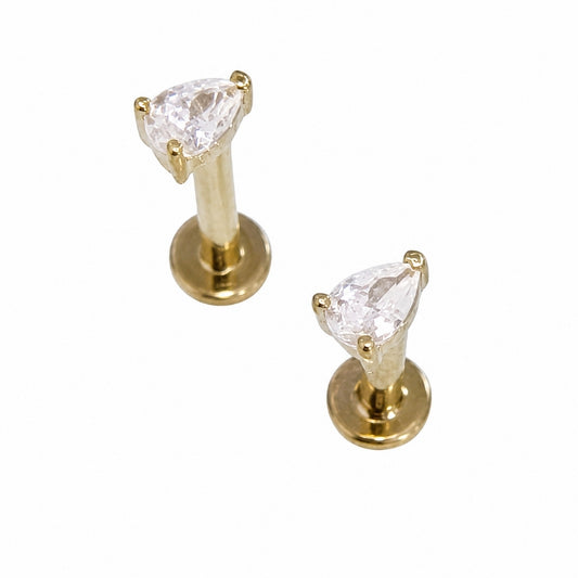Labret Oro 18K Gota Italy Premium para Piercing | Evolution Piercing - EP734
