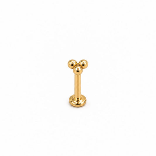 Labret Oro 18K Trisquel Rosca Interna - EP729R | Evolution Piercing