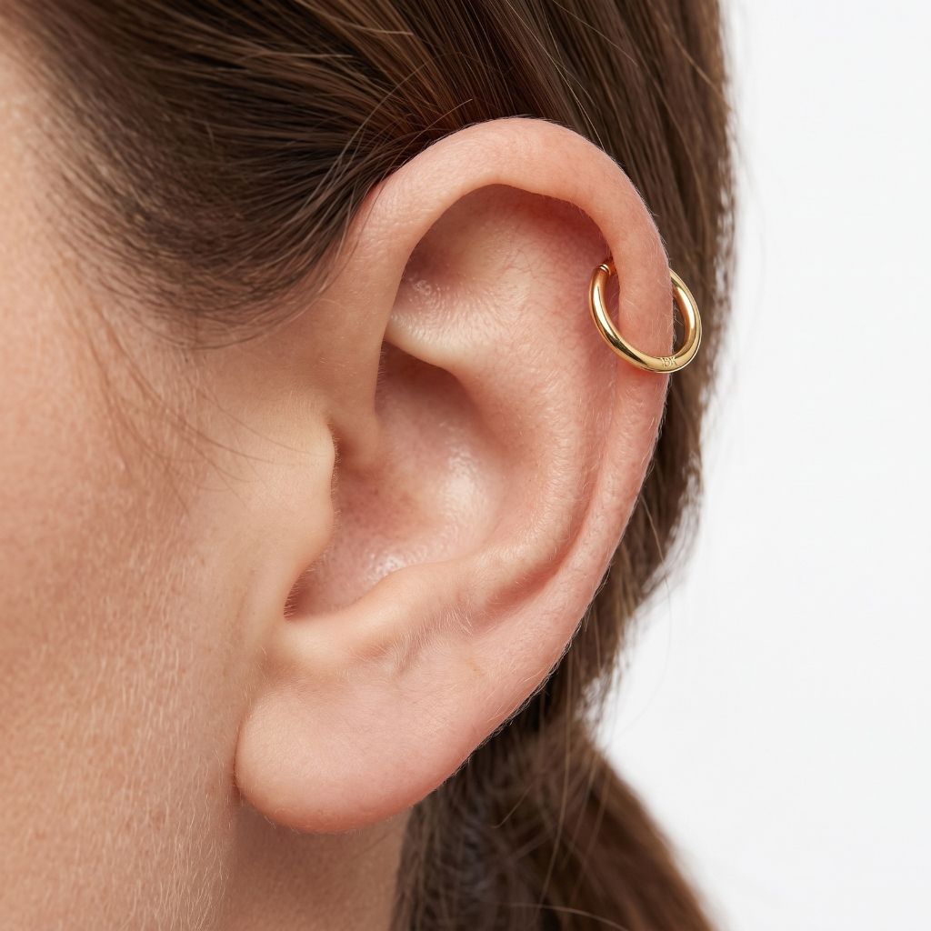 Aro Continuo Oro 18K Italy Premium 8 mm para Piercing