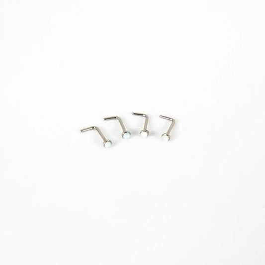 NOSTRIL DE ACERO CON ÓPALO