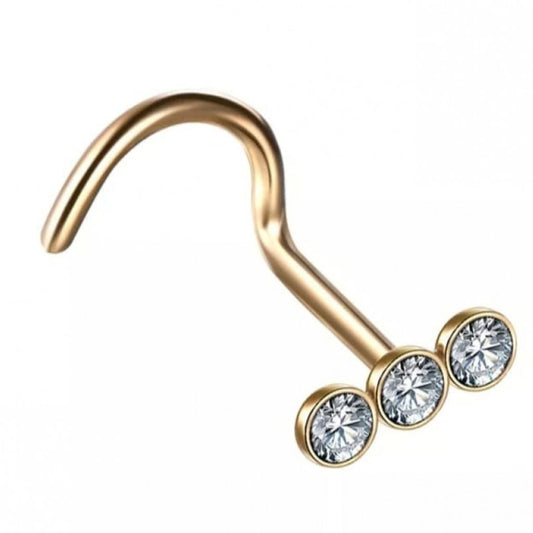 Nostril Tres circones en Acero 316L - EP530A | Evolution Piercing