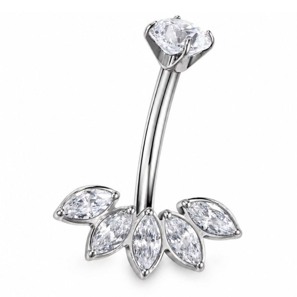 Ombligo Hojas De Luz Titanio Rosca Externa 14G para Piercing | Evolution Piercing - EP061