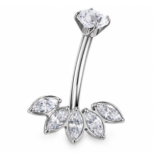 Ombligo Hojas De Luz Titanio Rosca Externa 14G para Piercing | Evolution Piercing - EP061