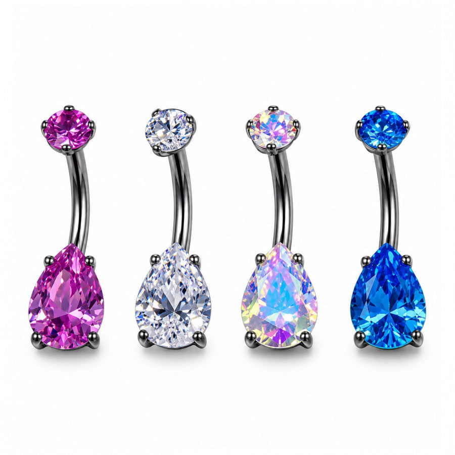 Ombligo Diseño de gota con rosca interna en Titanio - EP12B | Evolution Piercing