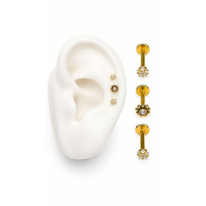 Pack 2 Estrellas + 1 Sol | Piercing Australiano